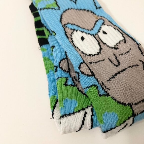 Rick and Morty Socks Shoe Size 6-12 Adult Swim - Picture 6 of 13